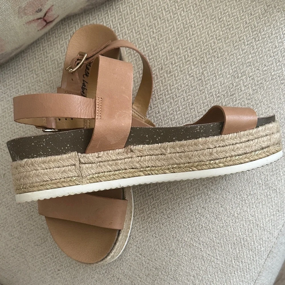 🌴🤎Chelsea Crew Tan Platform Espadrille Sandals•Size 8🤎🌴